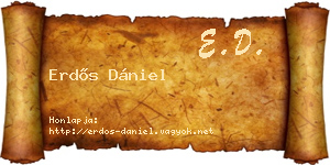 Erdős Dániel névjegykártya